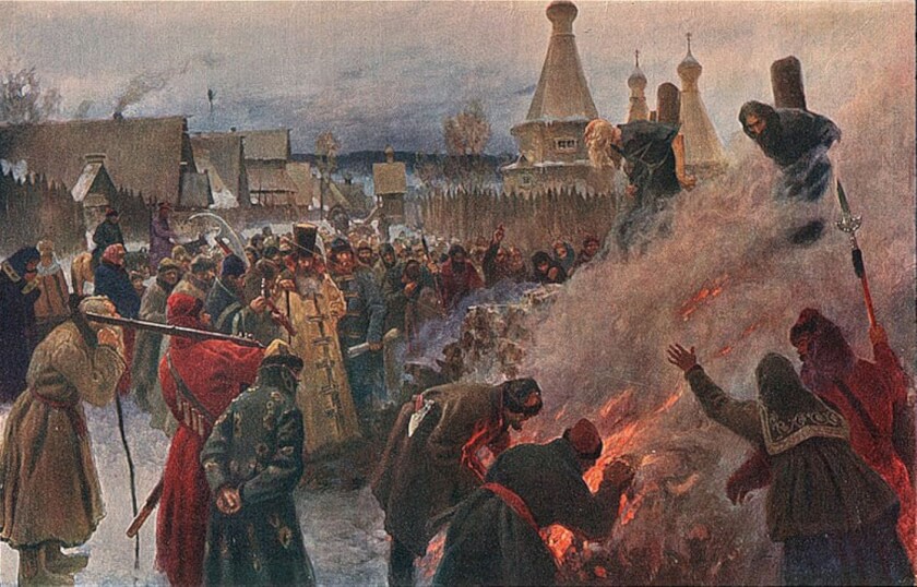 Сожжение протопопа Аввакума Пётр Мясоедов 1897